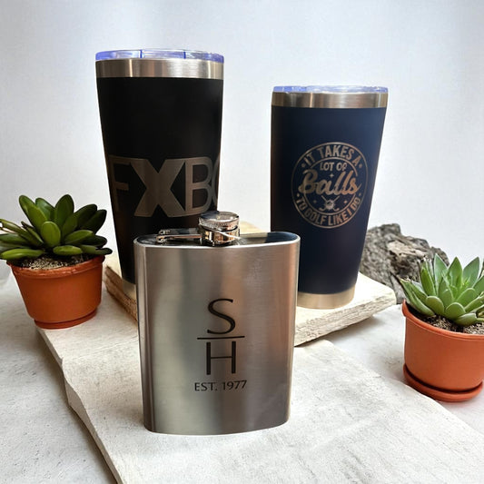 Engraved Stainless Steel Flasks